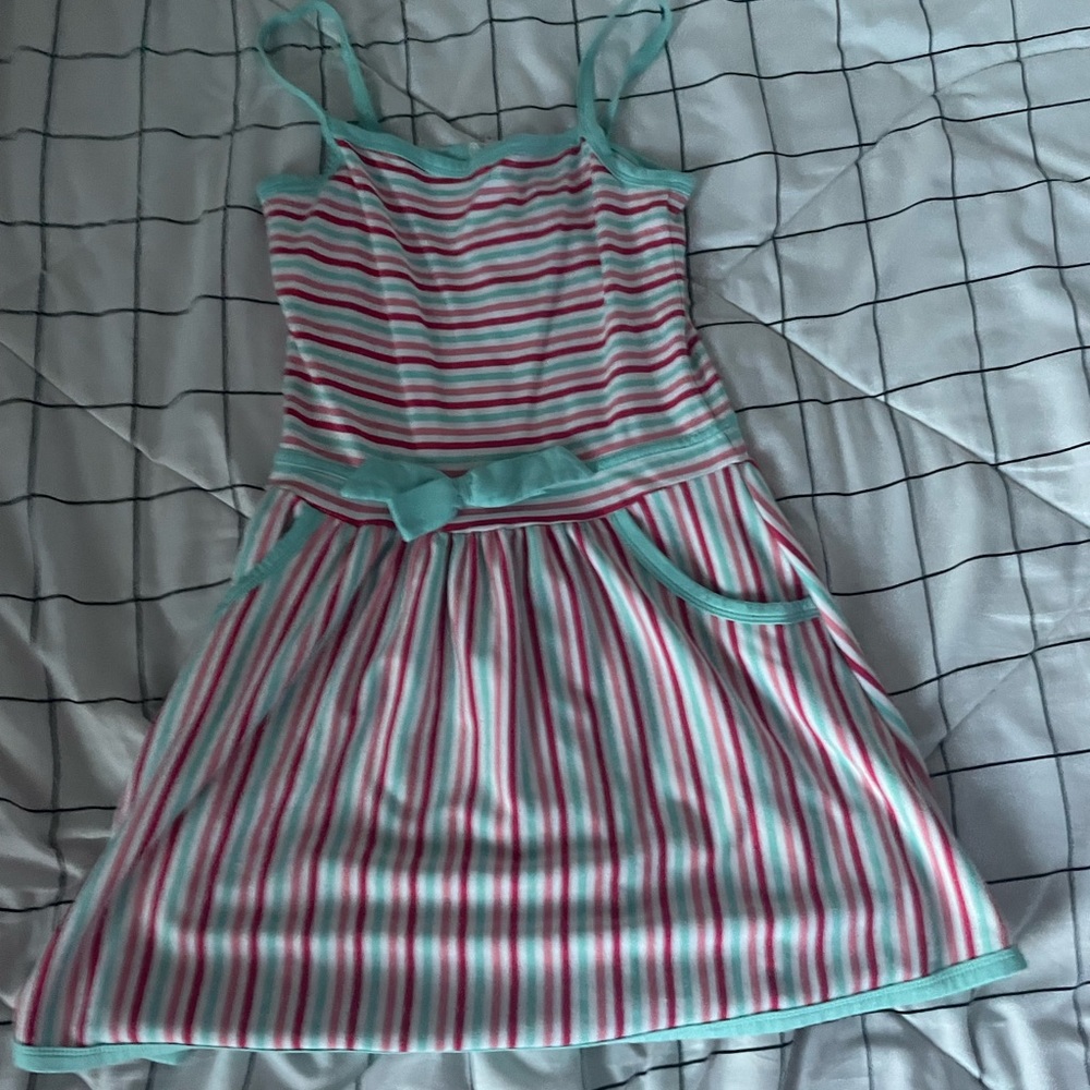 American girl doll dress striped